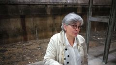 La alcaldesa de Gij�n, Ana Gonz�lez, durante la visita al pozo de tormentas de Hermanos Castro (Gij�n)