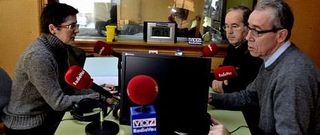 Milagros Lantes, Manuel Andrade y Carlos Puga, ayer.