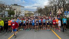 Salida de la carrera de San Silvestre en Ribadeo