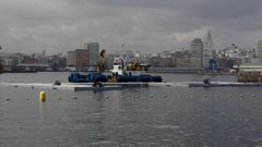 Montaje de la plataforma de bao de O Parrote