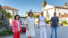 Conchi Sales (Festival da Cultura Tradicional e Folk), Sonsoles Vicente (concejala de Cultura de Tui), Andrea Gonz�lez, (directora Ikfem) y Pablo Gonz�lez (Noite Internacional do Mi�o) presentaron el Ver�n Cultural de Tui