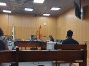 El acusado, durante el juicio en Ourense