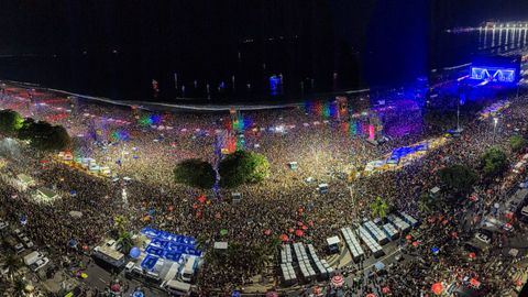 Otro momento del concierto de Shakira en Copacabana