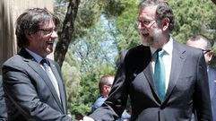 Rajoy y Puigdemont coincidieron este viernes en Barcelona