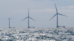 Parque flotante en aguas escocesas, en foto de archivo