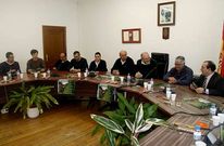 Los t�cnicos y los responsables pol�ticos de los concellos participantes, ayer en Vimianzo.