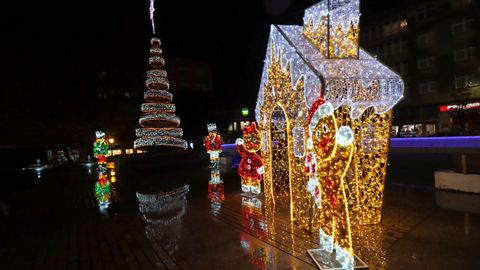 Encendido de las luces navideas en Boiro.