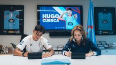 El nuevo jugador del Celta Fortuna Hugo Cuenca.