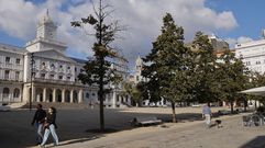 En la imagen de archivo, la plaza de Armas de Ferrol
