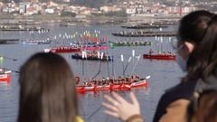 Antes de la regata se guard� un minuto de silencia por las v�ctimas del naufragio del Villa de Pitanxo.
