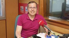 Aufiero, portavoz del PP, en una visita a Radio Voz, antes de la pandemia 