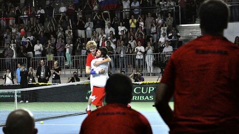 Los rusos celebran el triunfo