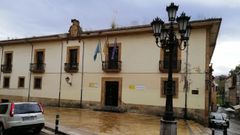Plumero de la pampa en un edificio del Ministerio de Energ�a y Turismo en Oviedo