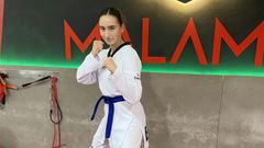 Keila Crujeiras, taekuondista del Malama de Boiro.