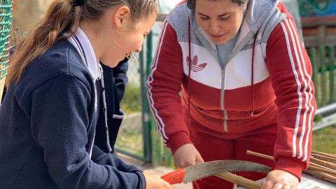 Los alumnos construyeron su propio hotel de insectos