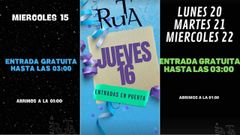 La convocatoria de la discoteca Ruta.