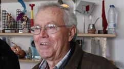 Gonzalo Bernardo en la sala de trofeos de Salesianos