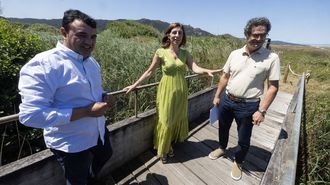 El alcalde y la conselleira, en Traba