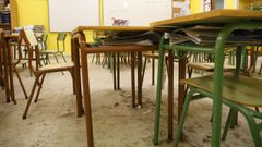 Estado de una de las aulas del CEIP Illa Verde