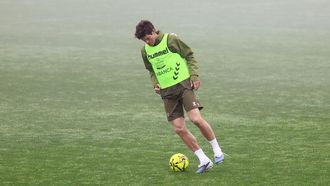 El jugador del Celta Marcos Alonso, en un entrenamiento.