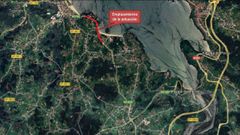 Plano del tramo donde se renovar&aacute;n las aceras.