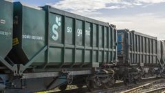 Trenes en los que se transportan los residuos hasta Sogama, en imagen de archivo