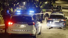 Patrullas de polic�a en el parque de Santa Margarita