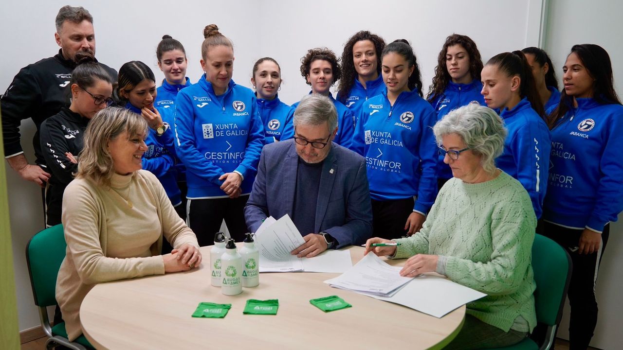 Augas de Ames renueva su patrocinio con el Meigas, al que aporta 7.000 euros