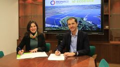 Anne Gautier, Directora de Energa y Digital para Asia y Amrica Latina de Proparco y Fernando Rodrguez, vicepresidente ejecutivo de Ecoener.