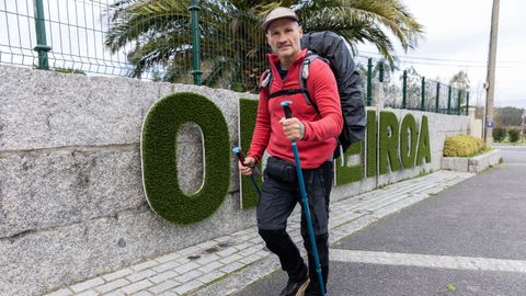 Un peregrino a su paso por Olveiroa