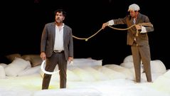 Mofa e Befa, en pleno espect�culo.