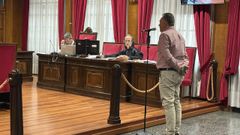 El acusado, en el juicio en Ourense