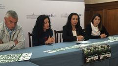 Mesa, Maica Garc�a, Susana Mart�nez y Vali�o, en la presentaci�n de la compra de entradas