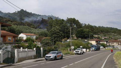 Incendios forestales al inicio de la semana.Tareas de extinci�n cerca de la localidad de Untes