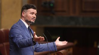 El portavoz de Esquerra Republicana de Catalu&ntilde;a, Gabriel Rufi&aacute;n, en una intervenci&oacute;n en el Congreso.
