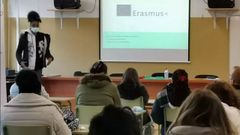 Imagen de Archivo. Alumnos del IES Monte Castelo durante una charla