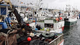 Pesqueros atracados en Burela, en una foto de archivo