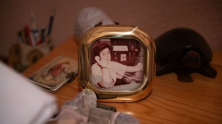 Una foto en la casa en la que viv�a como inquilina Maricarmen, desalojada de la vivienda el mi�rcoles.