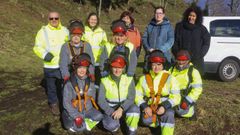 Trabajadoras de un obradoiro de empleo promovido por el Concello de A Laracha y la Xunta de Galicia.