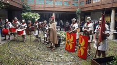 Legionarios de la Cohors Lucensium, en el centro do Vi�o da Ribeira Sacra