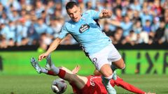 Jutgl� fue uno de los jugadores del Celta que m�s lo intent�, empez� de interior y acab� de nueve.