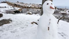 La nieve ti�e de blanco media Espa�a