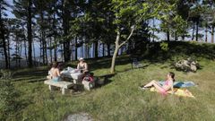 El �rea del Monte Castelo es una zona ideal para descansar y tiene unas magn�ficas vistas de buena parte de la costa mari�ana
