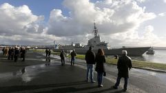 La F-101, esta ma�ana zarpando de A Gra�a