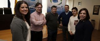 Cargos del Concello y de las firmas Hipoweb y Logaidea, ayer. 