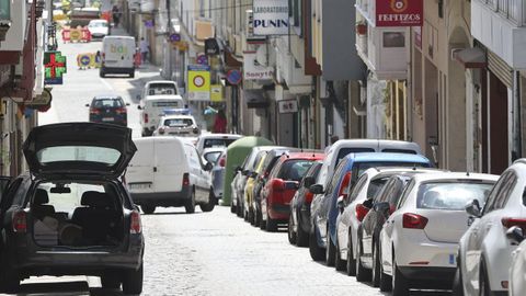 Una imagen de la calle de la Tierra, en el corazón del casco historico de Ferrol.