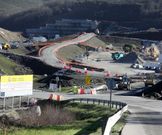 Obras del AVE a la altura del municipio de A Gudi�a. 