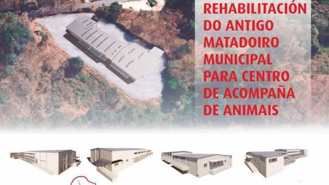 Infografía de cómo será el nuevo edificio que acogerá a los animales, en el antiguo matadero ubicado cerca de Nadela