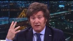 Milei, durante la entrevista.