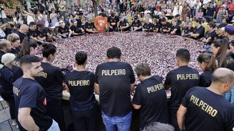 O Carballiño batió el récord de la tapa de pulpo más grande del mundo